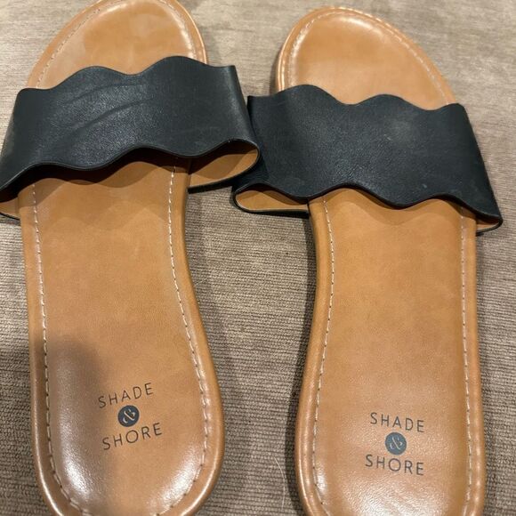 Sandals slip on black size 11 - Picture 1 of 3